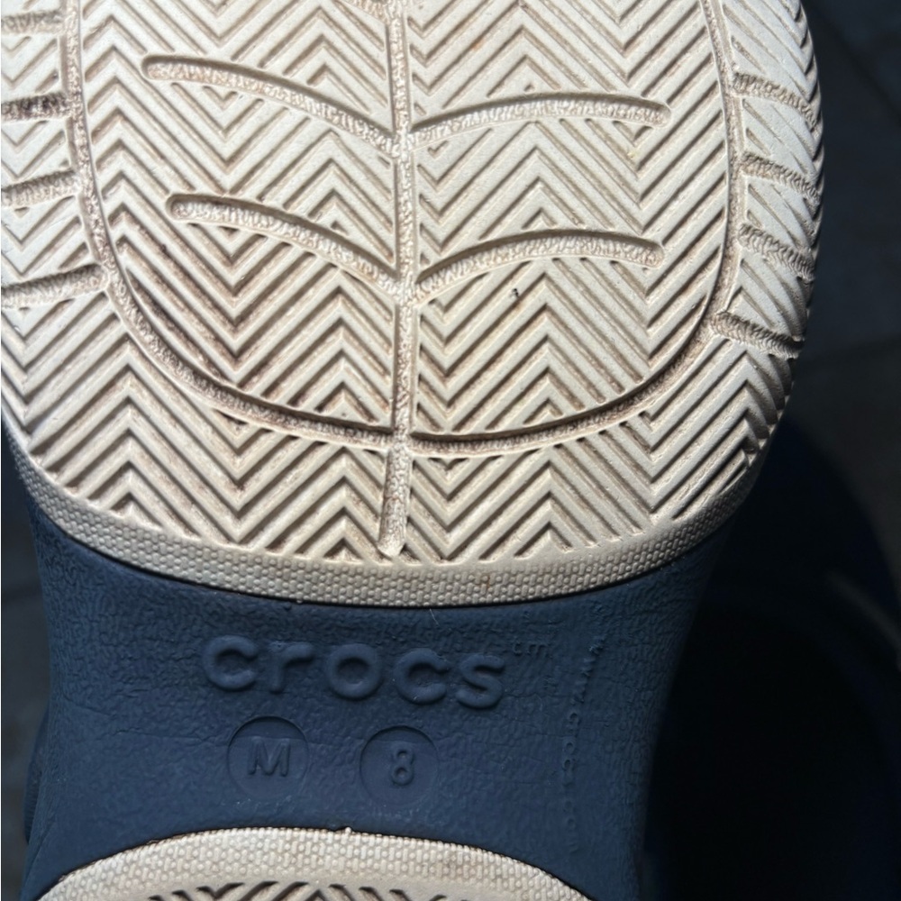 CROCS Swiftwater Navy and White Clogs - Picture 6 of 6